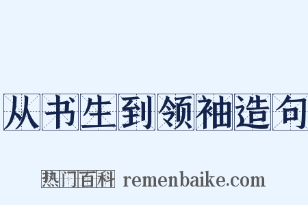 从书生到领袖造句是什么意思的图片